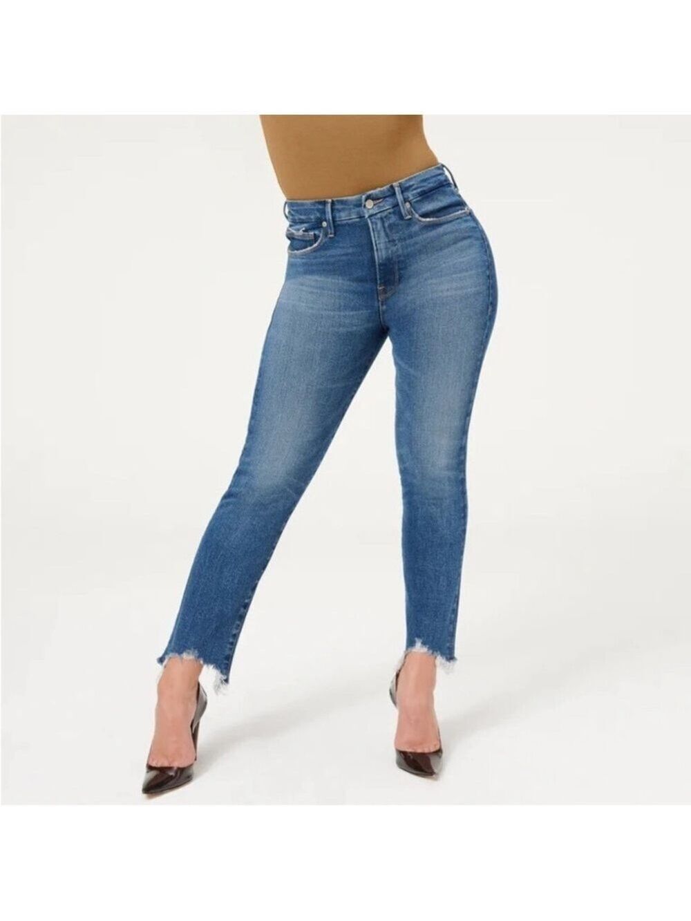 Good American Good Legs Cigarette Jeans Size 25 NWT